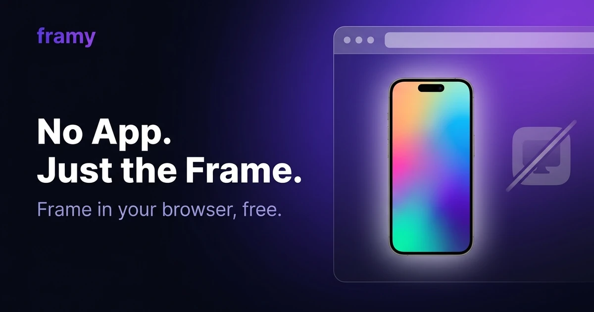 Screen Studio vs Framy: When You Only Need the Frame — Framy iPhone mockup guide cover image