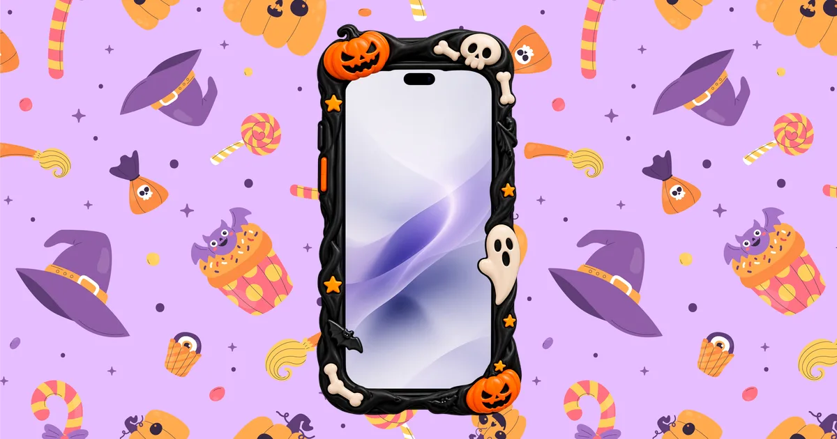 Halloween iPhone Mockup: Spooky Case + Pastel Background — Framy iPhone mockup guide cover image