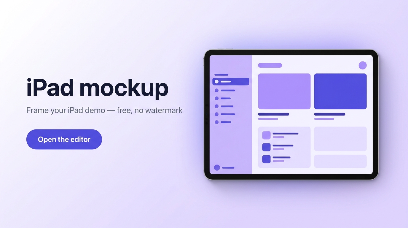 iPad mockup with an App Store preview video